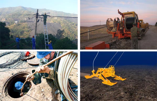 架空、直埋、管道、水底等敷設(shè)方式大集合，難得一見的集合體